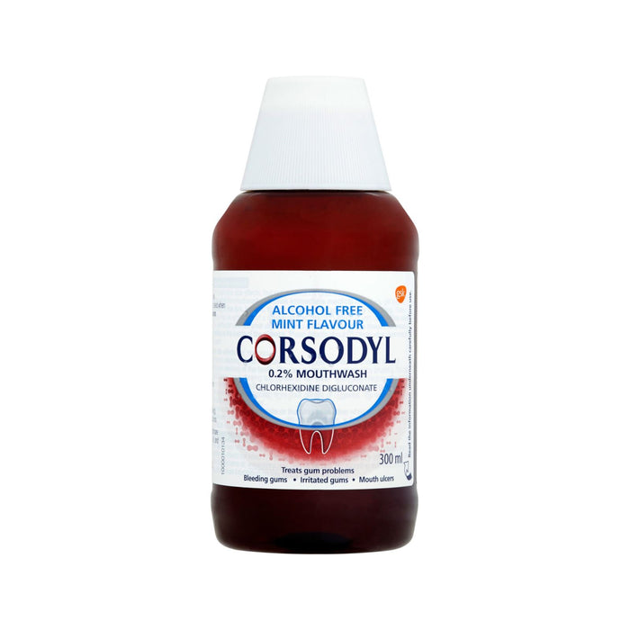 Corsodyl Mouthwash Mint Alcohol Free 300 ml