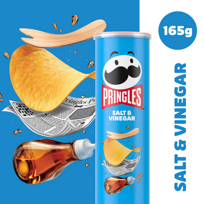Pringles Salt & Vinegar Sharing Crisps (6 x 165g)