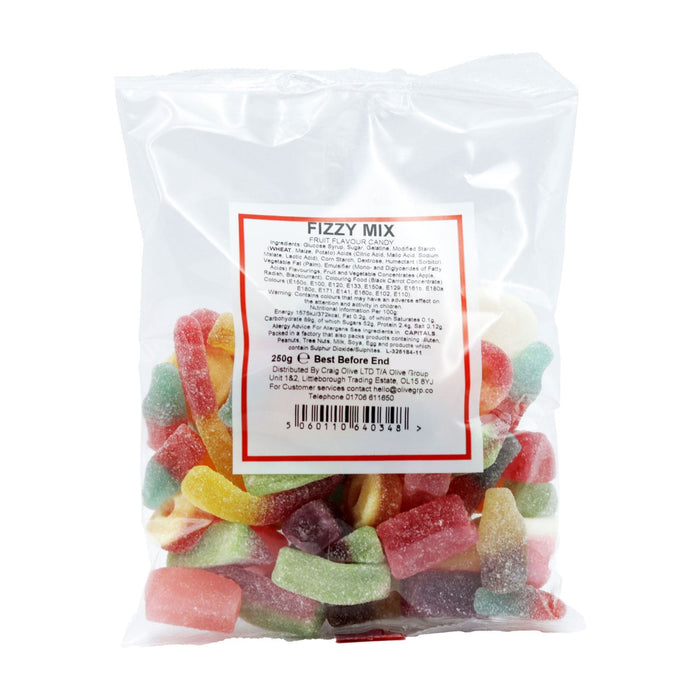 Fizzy Mix Fruit Flavour Mix Candy (24 x 250g)