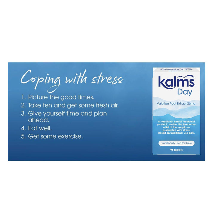 Kalms Day - Traditional Herbal Medicinal Temporary Relief of Symptoms associated with Stress, 96 Tablets