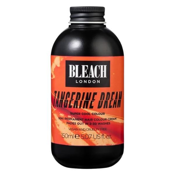 Bleach London Tangerine Dream Semi-Permanent Hair Colour Cream - Bright Orange, 150ml