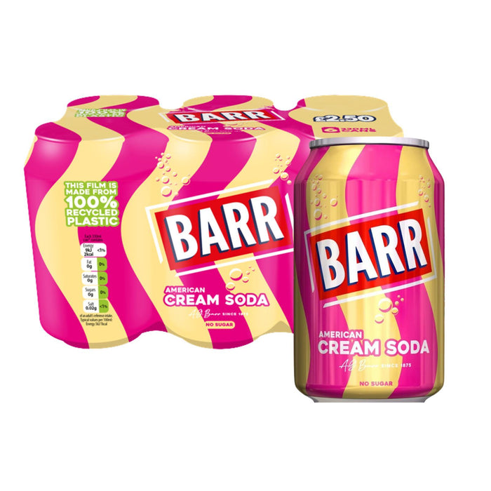 BARR CREAM SODA PM 2.50 6 Pack 330ml (Box of 4)