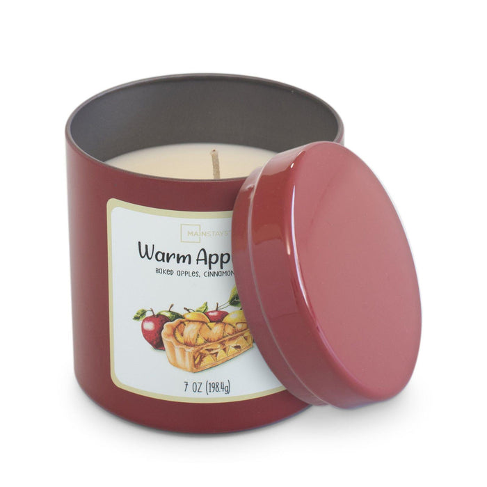 Mainstays Scented Single Wick Tin Candle, Warm Apple Pie, 7 oz.