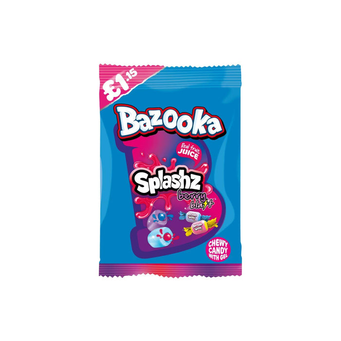 Bazooka Splashz Berry Blast Bag 120g £1.15 PMP (Box of 12)