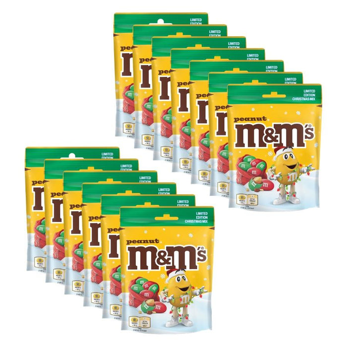 M&Ms Peanut Milk Chocolate Limited Edition Christmas Mix (13 x 112g)