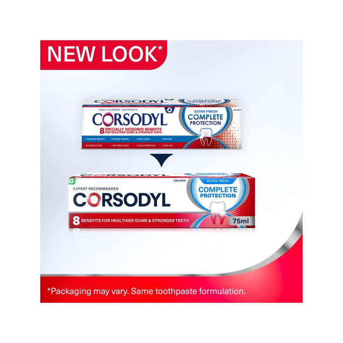 Corsodyl Complete Protection Toothpaste - Extra Fresh 75ml