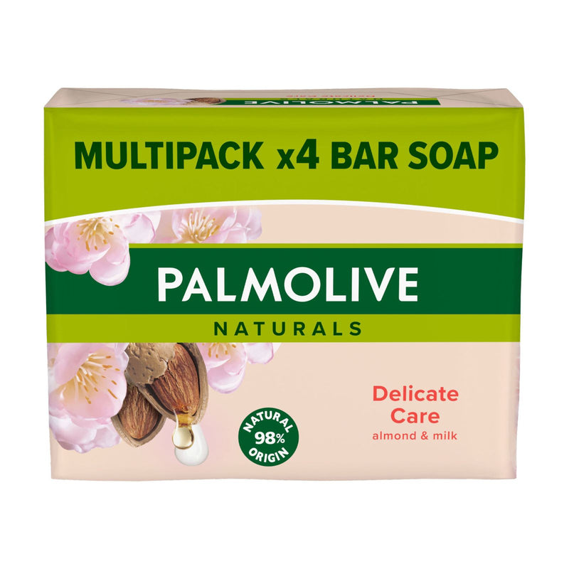 Palmolive Delicate Care Bar Soap Almond & Milk 90g Pack of 4