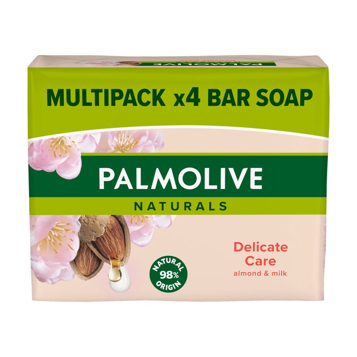 Pamolive  Delicate Care Bar Soap  Almond & Milk 90 grams Pack of 4