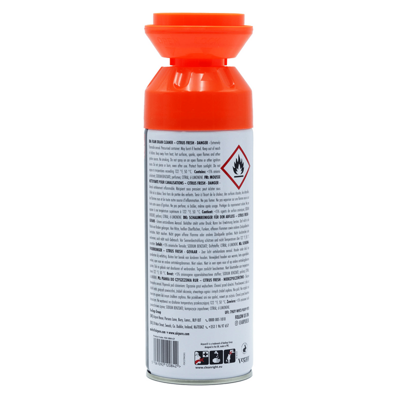 AirPure Foam Drain & Pipe Cleaner Citrus Fresh (400ml) - image 2