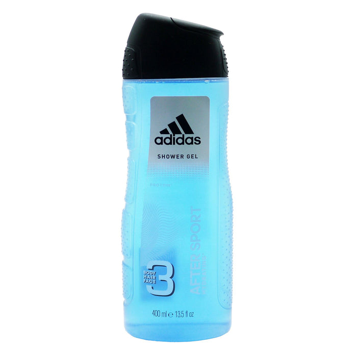 Adidas Men 3 in 1 Shower Gel Body Hair Face After Sport 400ml