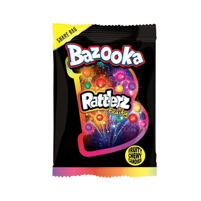 Bazooka Candy Brands Rattlerz Fruity Chewy - 100g (Box of 12)