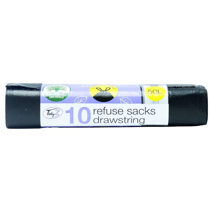 Tidyz Refuse Sacks Drawstring (50L) - 10 Pack