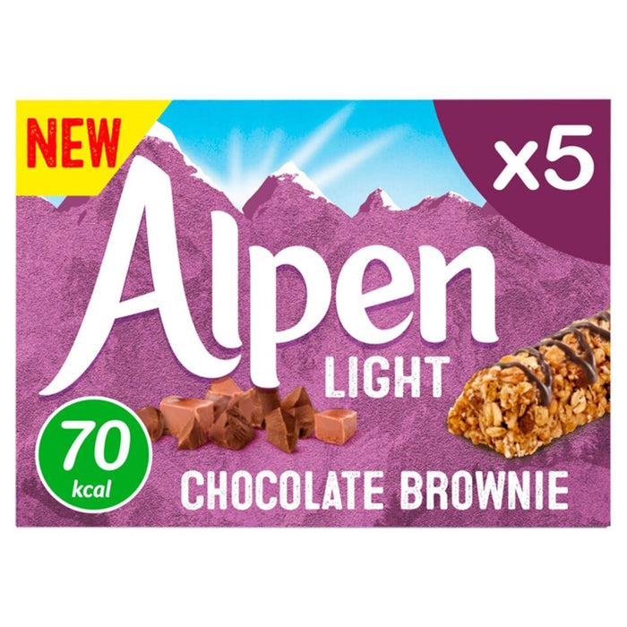 Alpen Light Chocolate Brownie 95g (10 packs of 5, Total 50)
