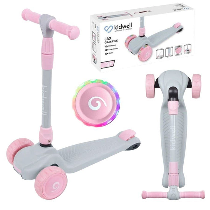 Kidwell 3 Wheeled Light Up Balance Scooter Jax (Gray/Pink)