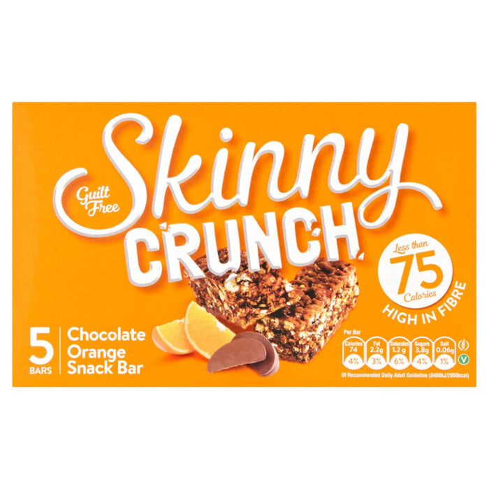 Skinny Crunch Chocolate Orange Snack Bar 5 x 20g (Box of 10)