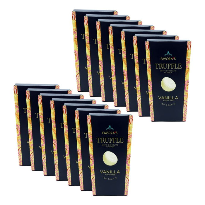 Favora's Truffle White Chocolate Vanilla Flavoured (14 x 100g)