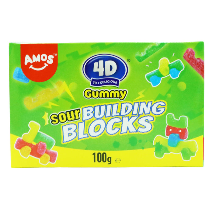 Amos 4D Gummy Sour Building Blocks 100g