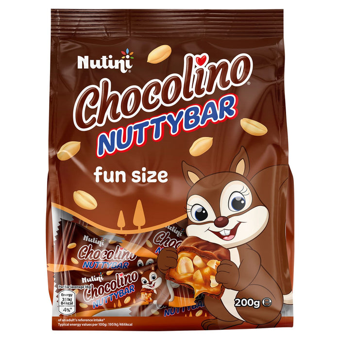 Nutini Chocolino Nutty Bar Fun Size – 200g (Box of 12)