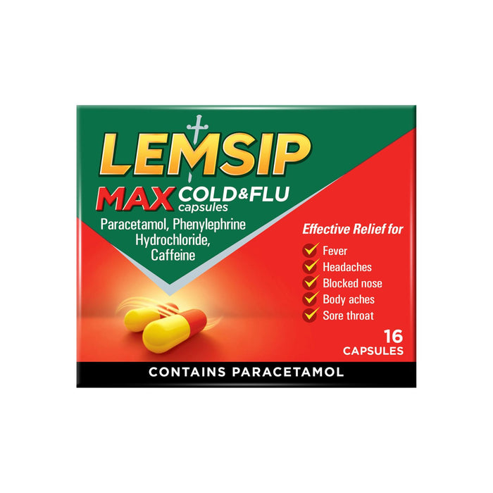 Lemsip Max Cold & Flu Capsules 16's