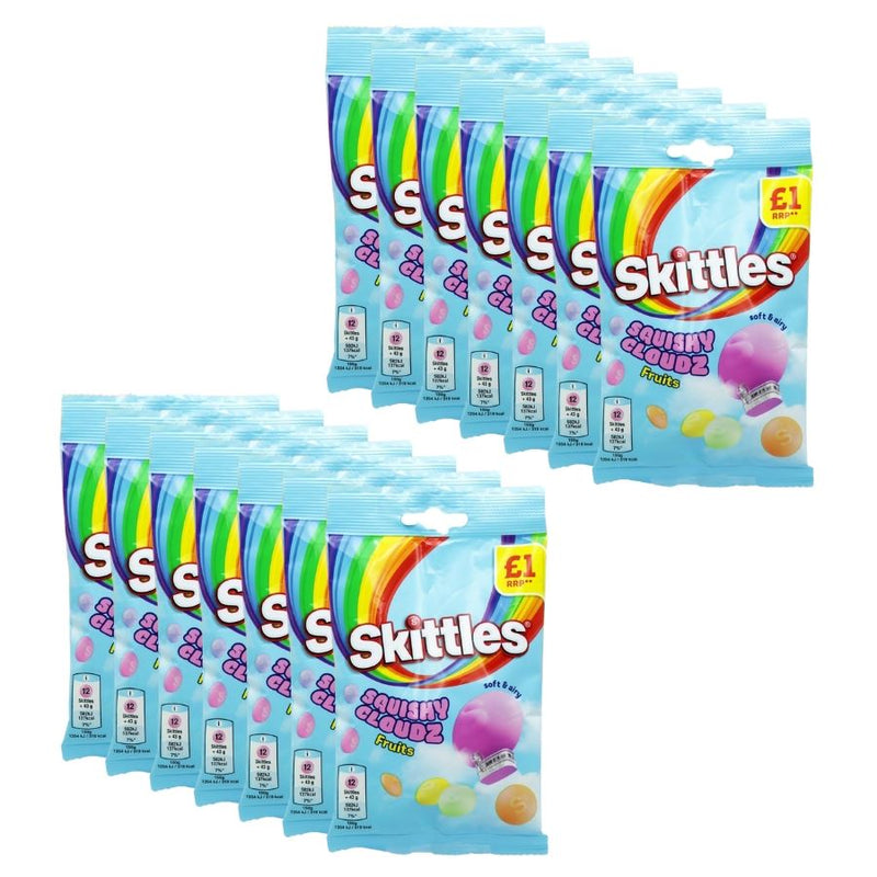 Skittles Squishy Cloudz Fruit Sweets Treat Bag (14 x 70g)