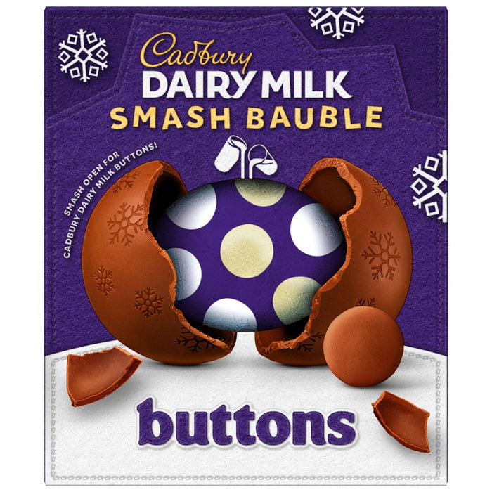 Cadbury Dairy Milk Chocolate Smash Bauble Buttons (9 x 90g)