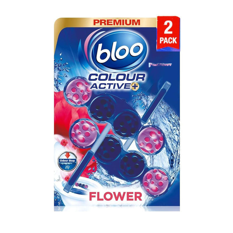 Bloo Colour Active Toilet Rim Block Fresh Flowers 2 Pack