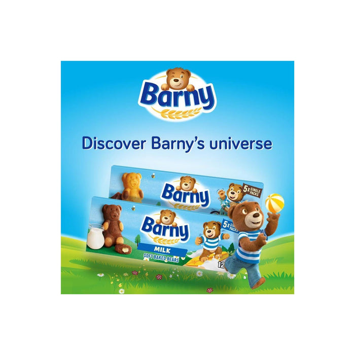 7 x Barny Milk Soft Baked Beans Kids Sponge Bear 5 Packs 125Gm