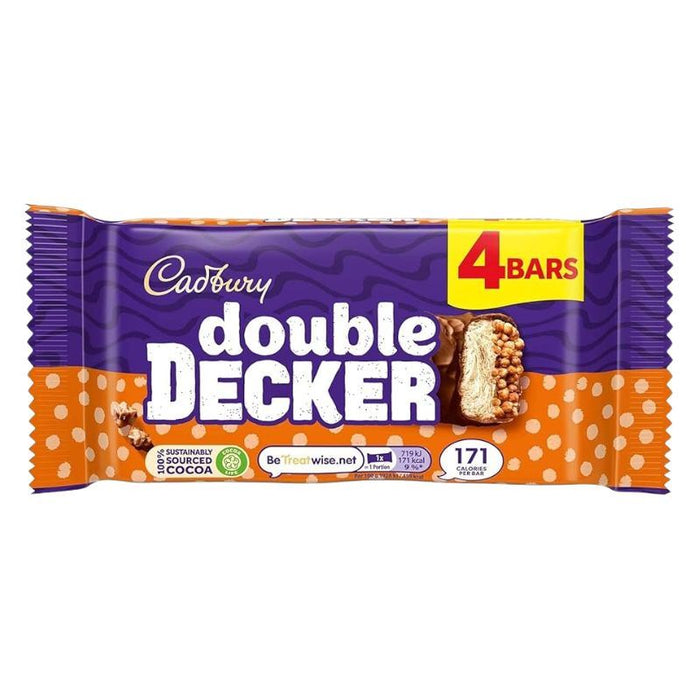 Cadbury Double Decker Chocolate Bar 4 Pack (8 x 149.2g)