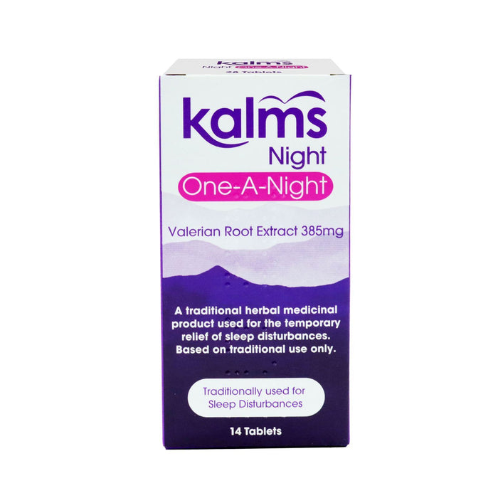 Kalms Night One-a-Night - Traditional Herbal Medicinal product dose used for the temporary relief of sleep disturbances 14 Tablets