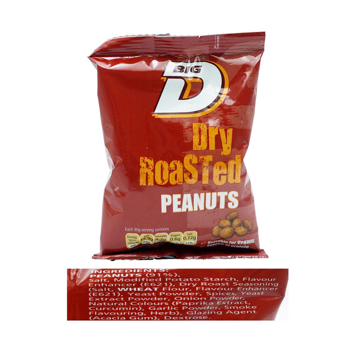 Big D Nuts Dry Roasted Peanuts 200g (Box of 18)