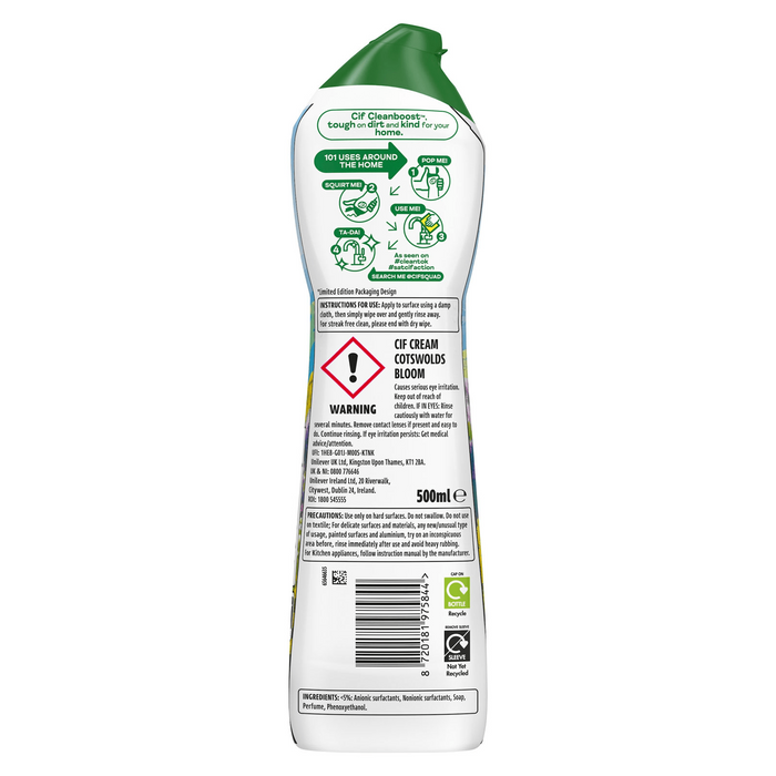 Cif Cream Cleaner Cotswold Bloom (500ml)