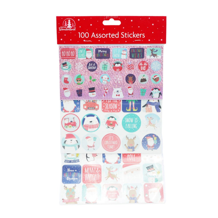 Xmas Activity Stickers 100 Pack