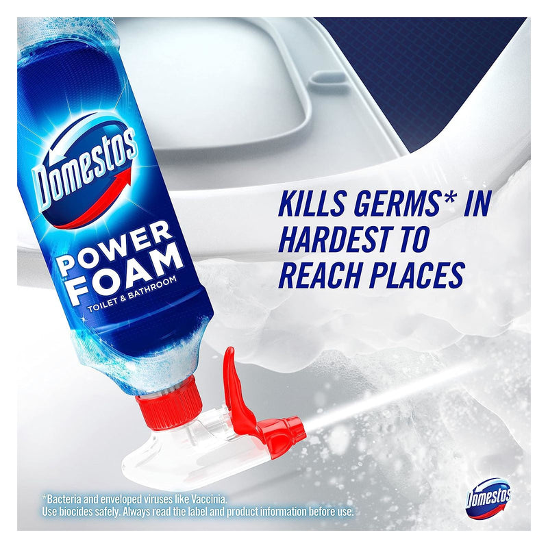 Domestos Power Foam Arctic Fresh Toilet & Bathroom Cleaner Spray 450 ml - image 2