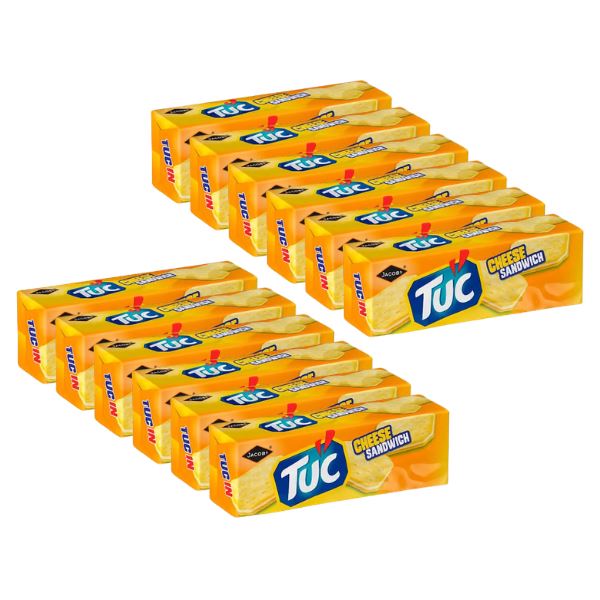 Jacob's TUC Cheese Sandwich Snack Crackers (12 x 100g)