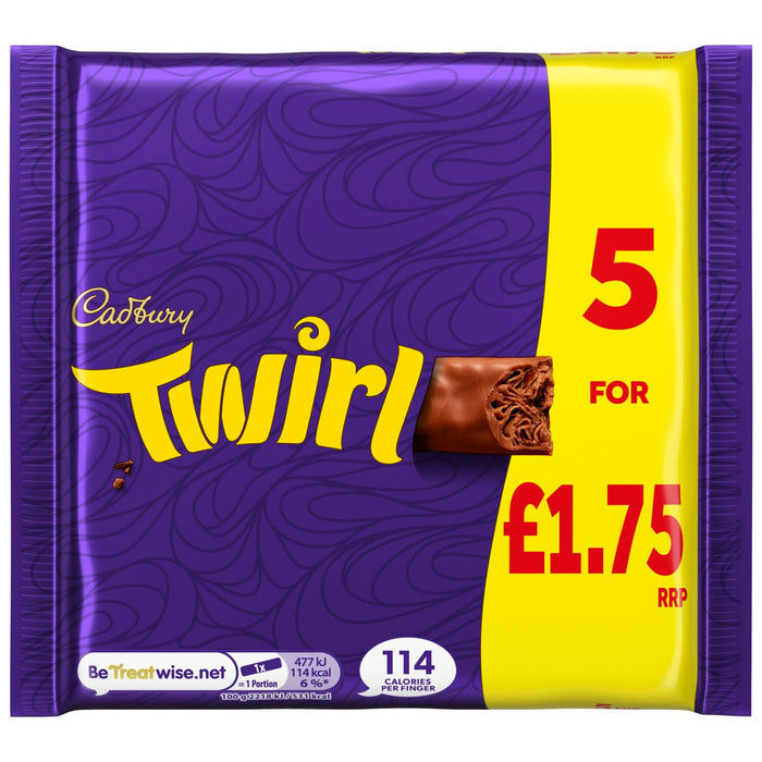 Cadbury Twirl Milk Chocolate Bar 5 Pack, (20 x 107.5g)