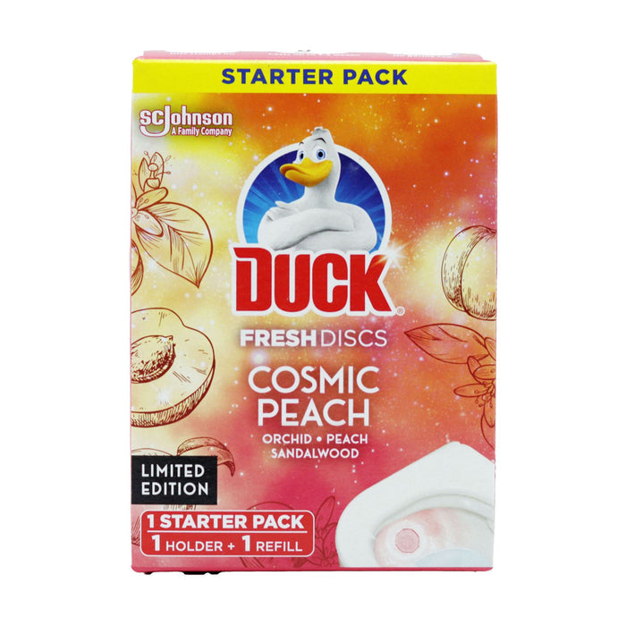 Duck Toilet Fresh Discs Cosmic Peach Limited Edition, 1 Holder + 1 Refill (36ml)