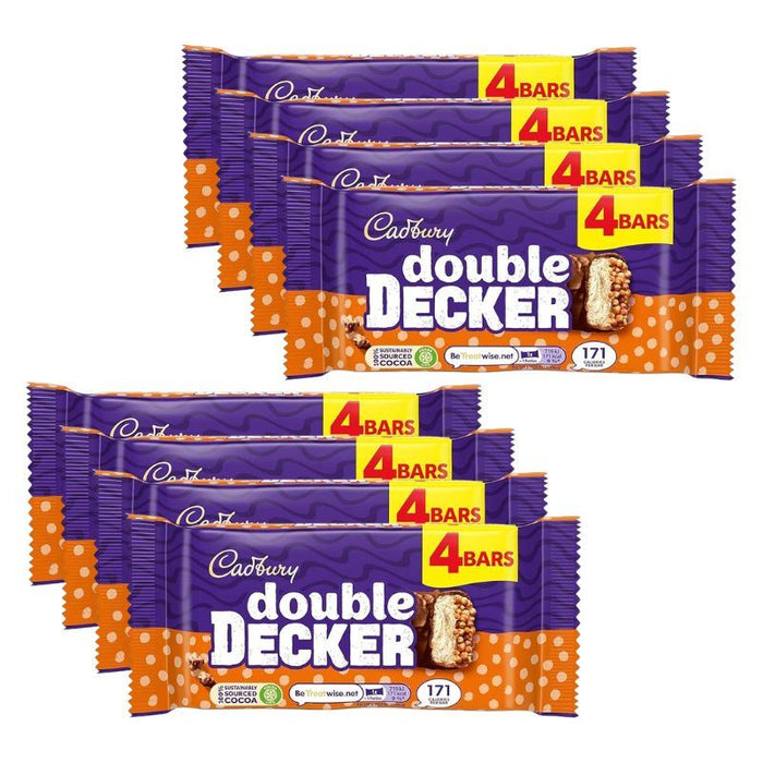 Cadbury Double Decker Chocolate Bar 4 Pack (8 x 149.2g)