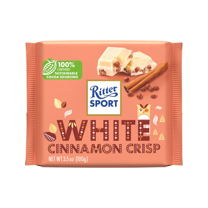 Ritter Sport White Cinnamon Crisp 100g (Box of 12)