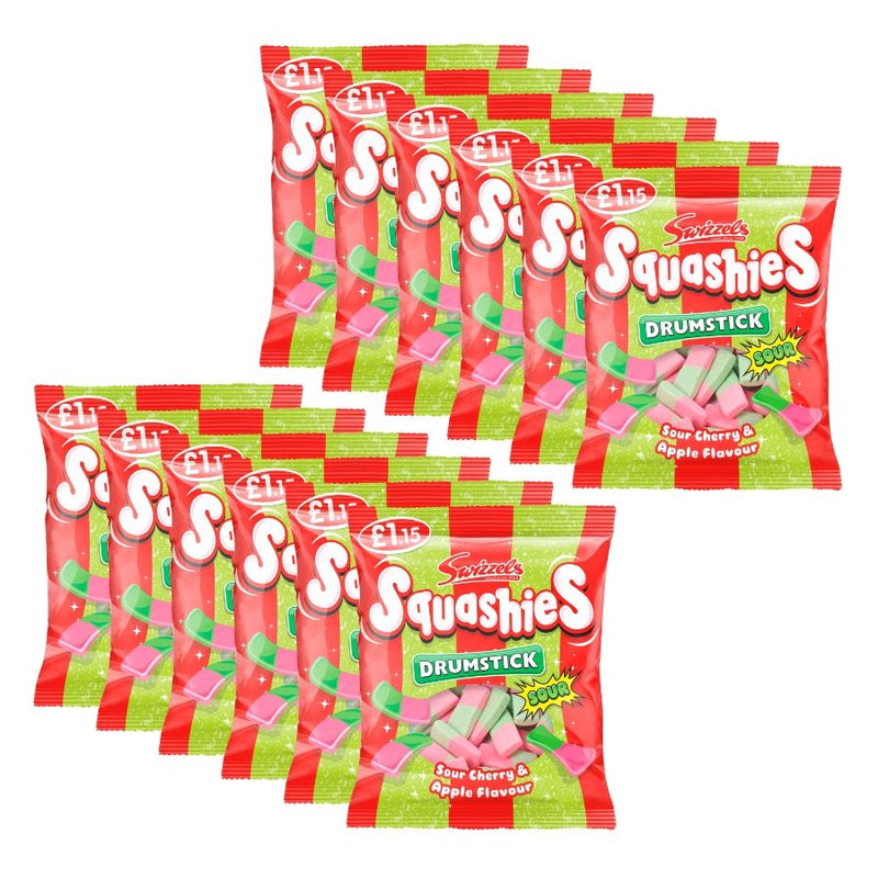 Swizzels Drumstick Squashies Sour Cherry and Apple Flavour (12 x 120g)