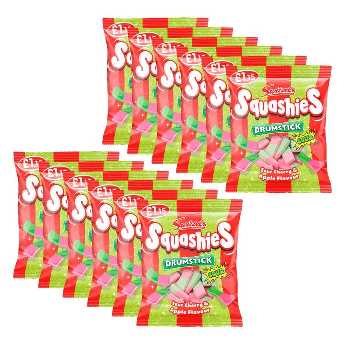 Swizzels Drumstick Squashies Sour Cherry and Apple Flavour (12 x 120g)