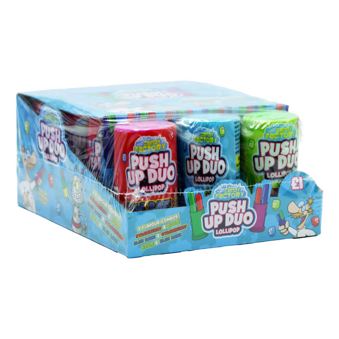 Crazy Candy Factory Push Up Duo Lollipop (12 x 24g)