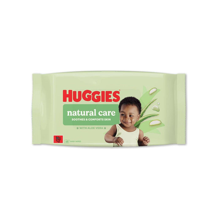 12x  Huggies Natural Care Baby Wipes With Aloe Vera & Vitamin E 48's