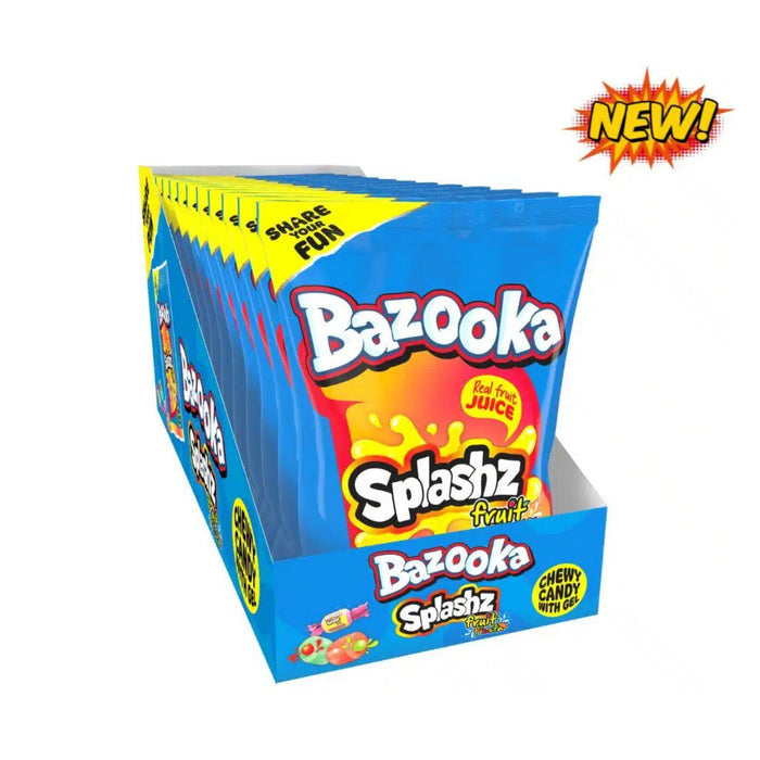 Bazooka Splashz Fruit Fiesta Bag 120g £1.15 PMP (Box of 12)