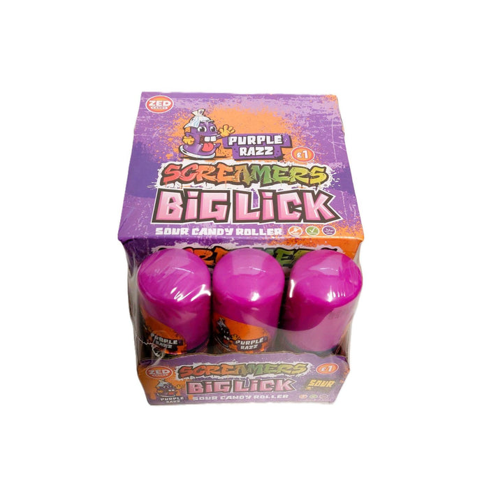 Zed Candy Screamers Purple Razz Big Lick 60ml Pack of 12 CBox of 12)
