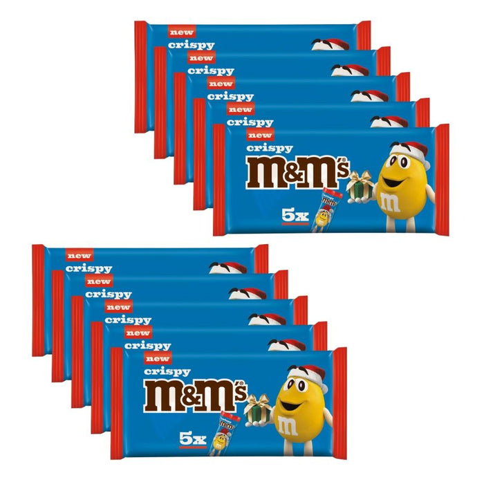 M&M'S Crispy Milk Chocolate Santas Christmas Gift Multipack 5x29g (10 x 145g)