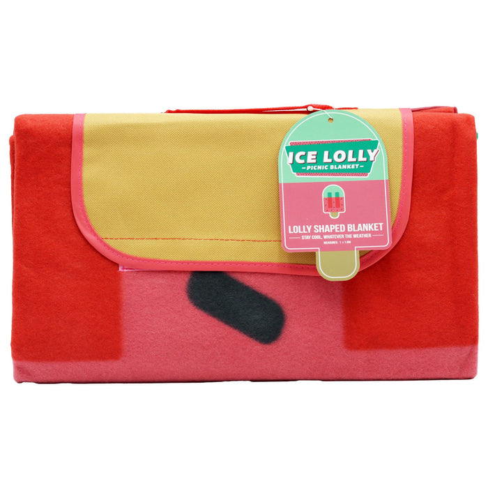Gift Republic Ice Lolly Picnic Rug, 18x36 cm (Rectangular) - Lolly Shaped Blanket