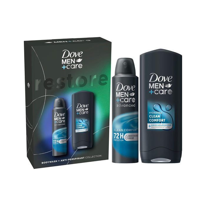 Dove Men+Care Restore Collection Gift Set body wash and anti-perspirant deodorant for all-day comfort and protection 2 piece