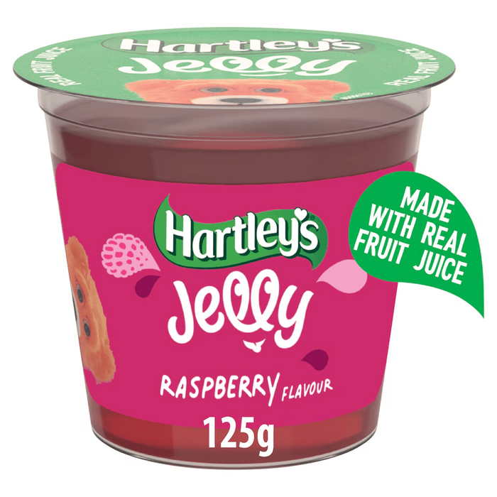 Hartleys Jelly Raspberry Flavour Real Fruit Juice (12 x 125g)