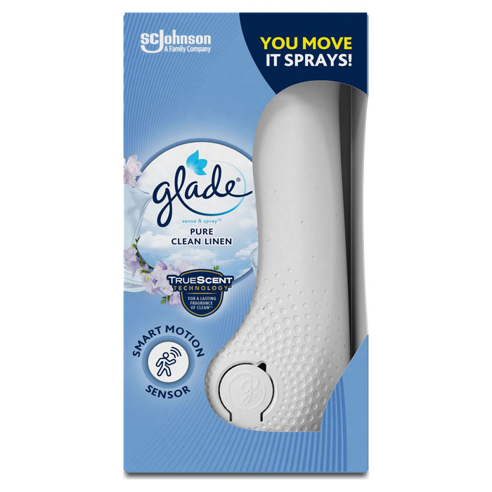 Glade Sense & Spray Air Freshener Holder Unit Clean Linen (18ml)