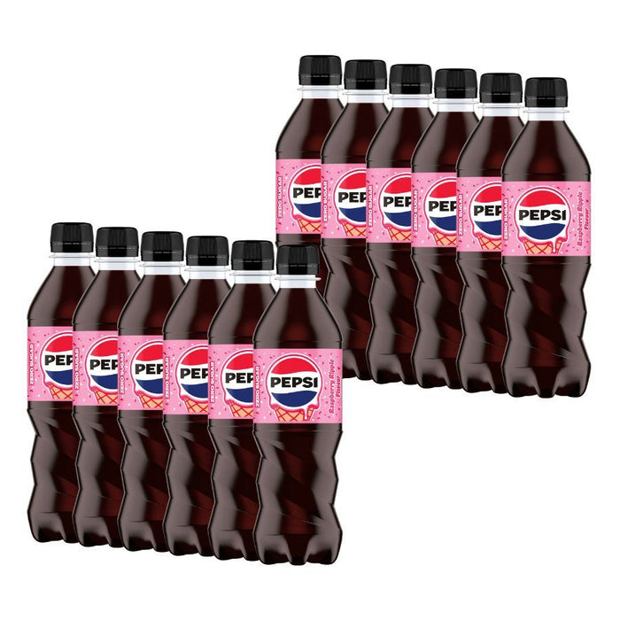 Pepsi Rasberry Ripple Flavour Zero Sugar Bottle (12 x 500ml)